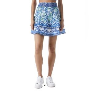 alice + olivia Crawford Smocked Ruffle Skirt Size Small